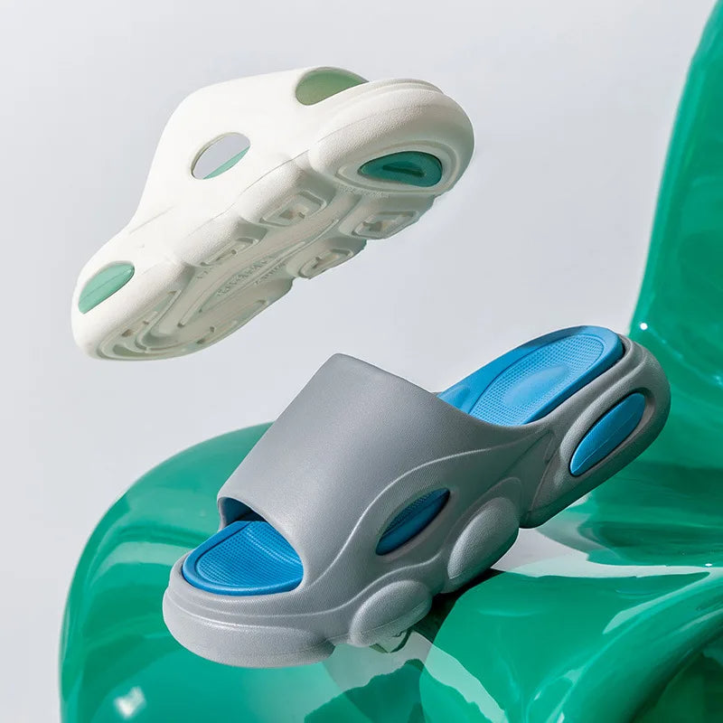 Thick Sole Soft House Slipper For Men/Women - Thick Bottom Increases Leg Length - Height Boosted House Chappal - Gray